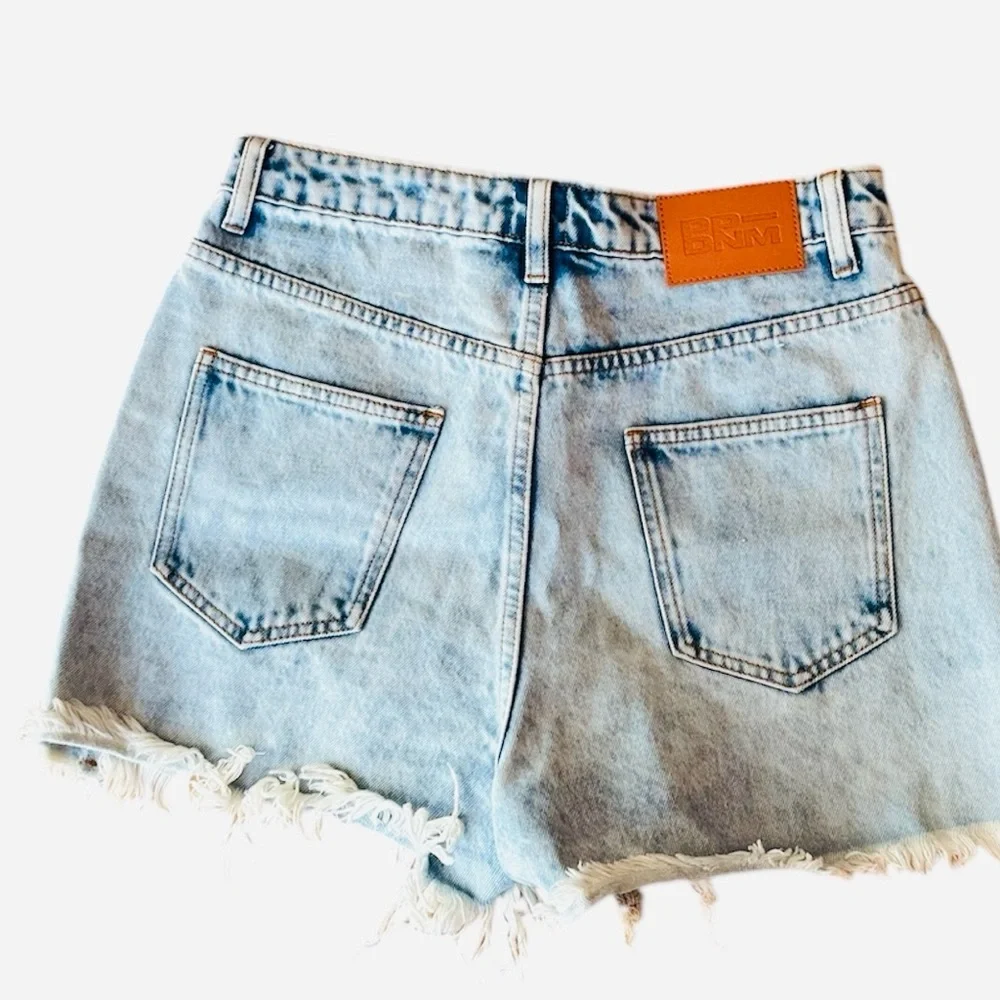 Princess Polly Denim Shorts Cut Offs Frayed Distressed Jean Shorts Blue S 6
